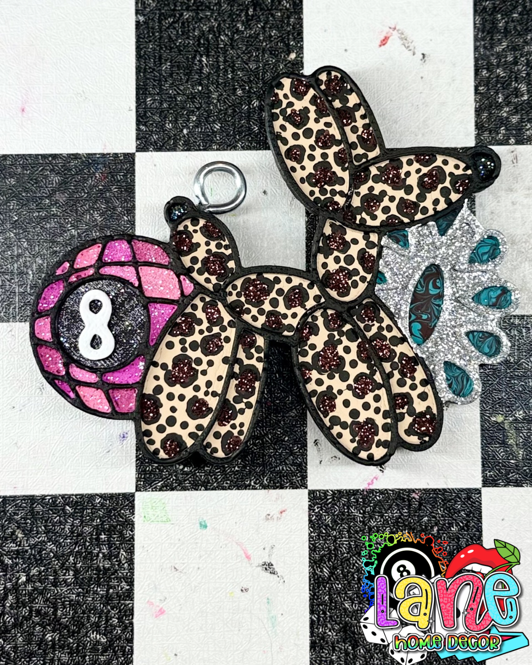 Custom 8 Ball, Balloon Dog, Concho