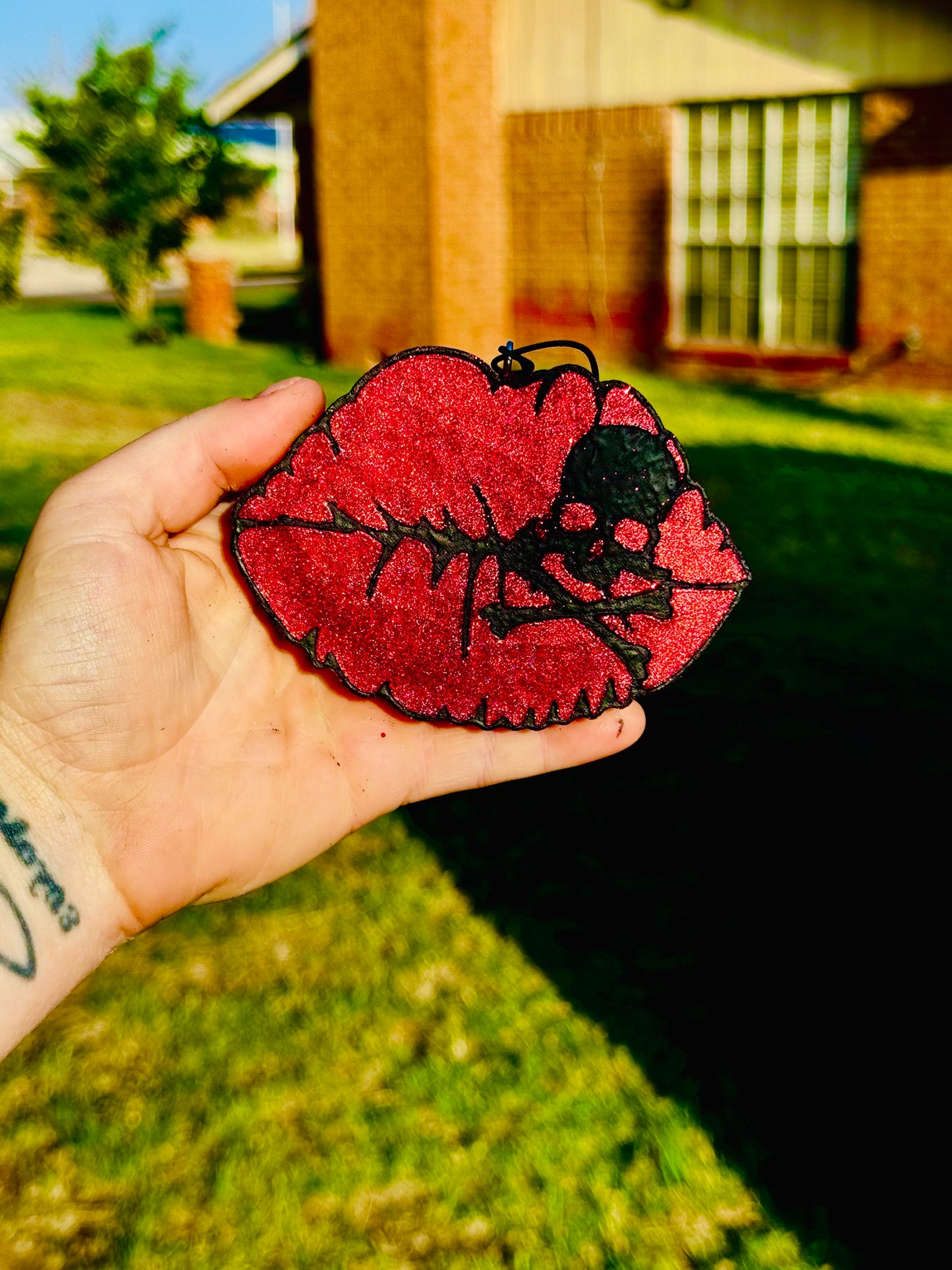 Custom Lips With Skull & Cross Bones