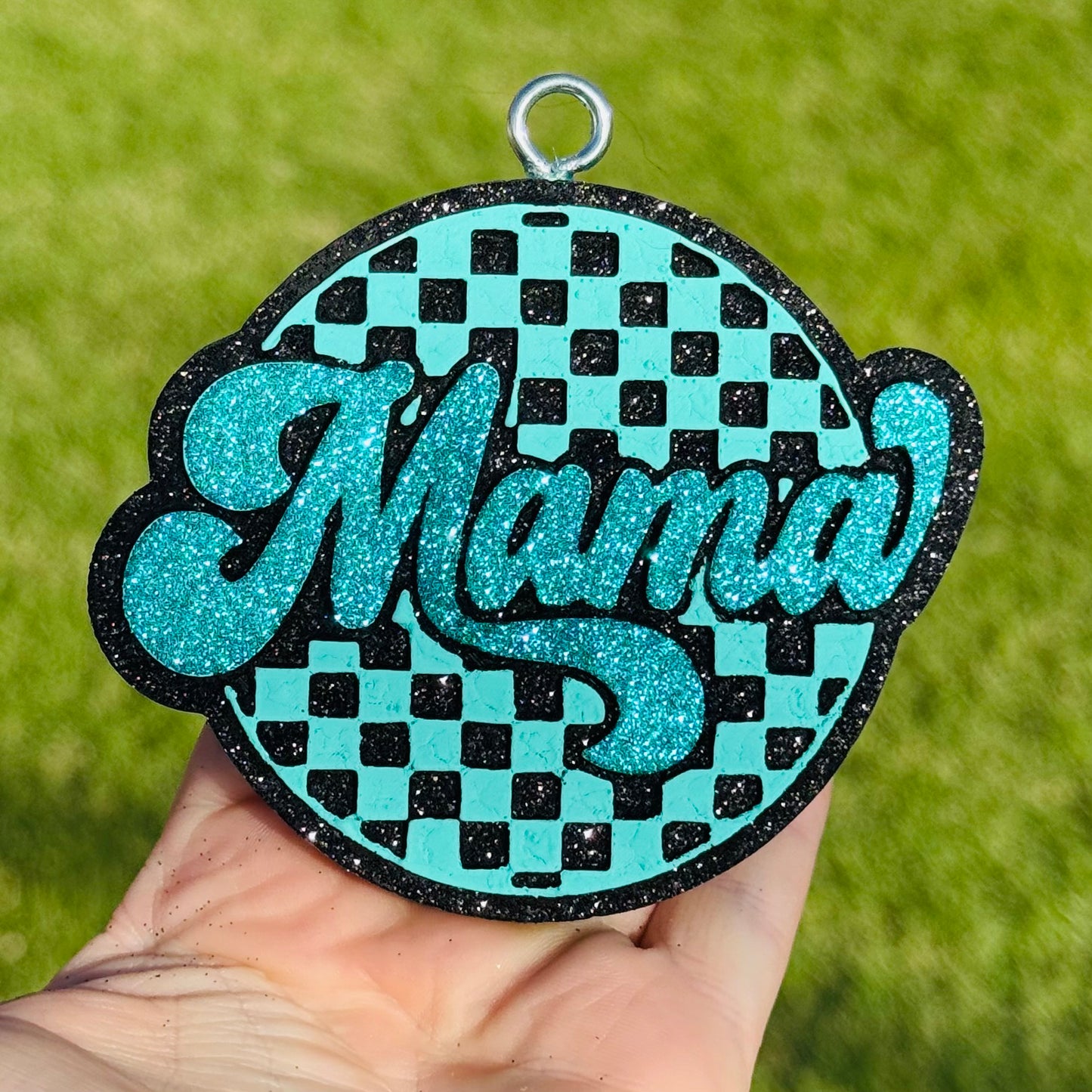 Custom Checkered Mama Circle