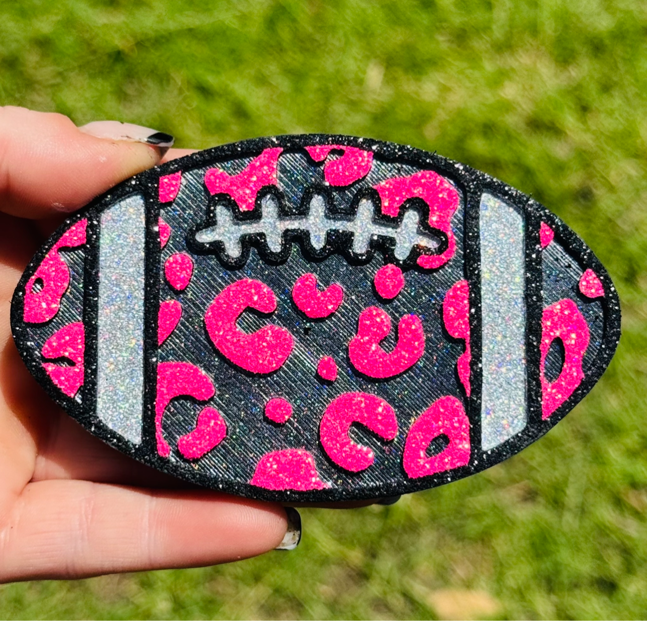 Custom Leopard Print Football