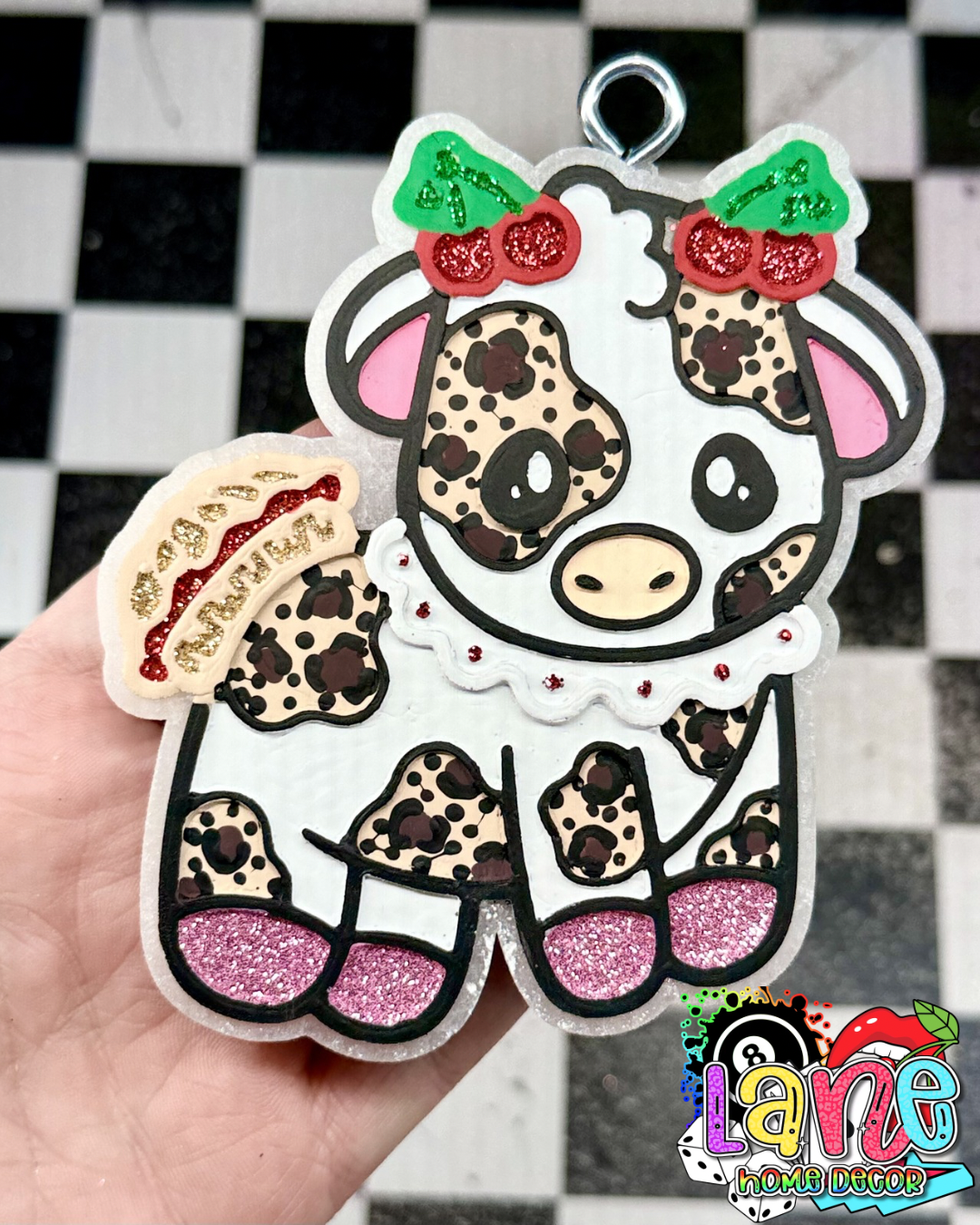 Custom cherry pie cow