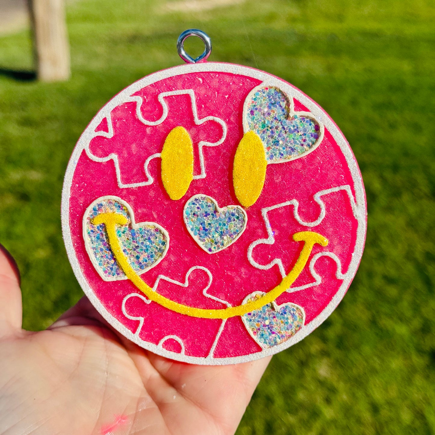 Custom Puzzle Piece & Heart Smiley