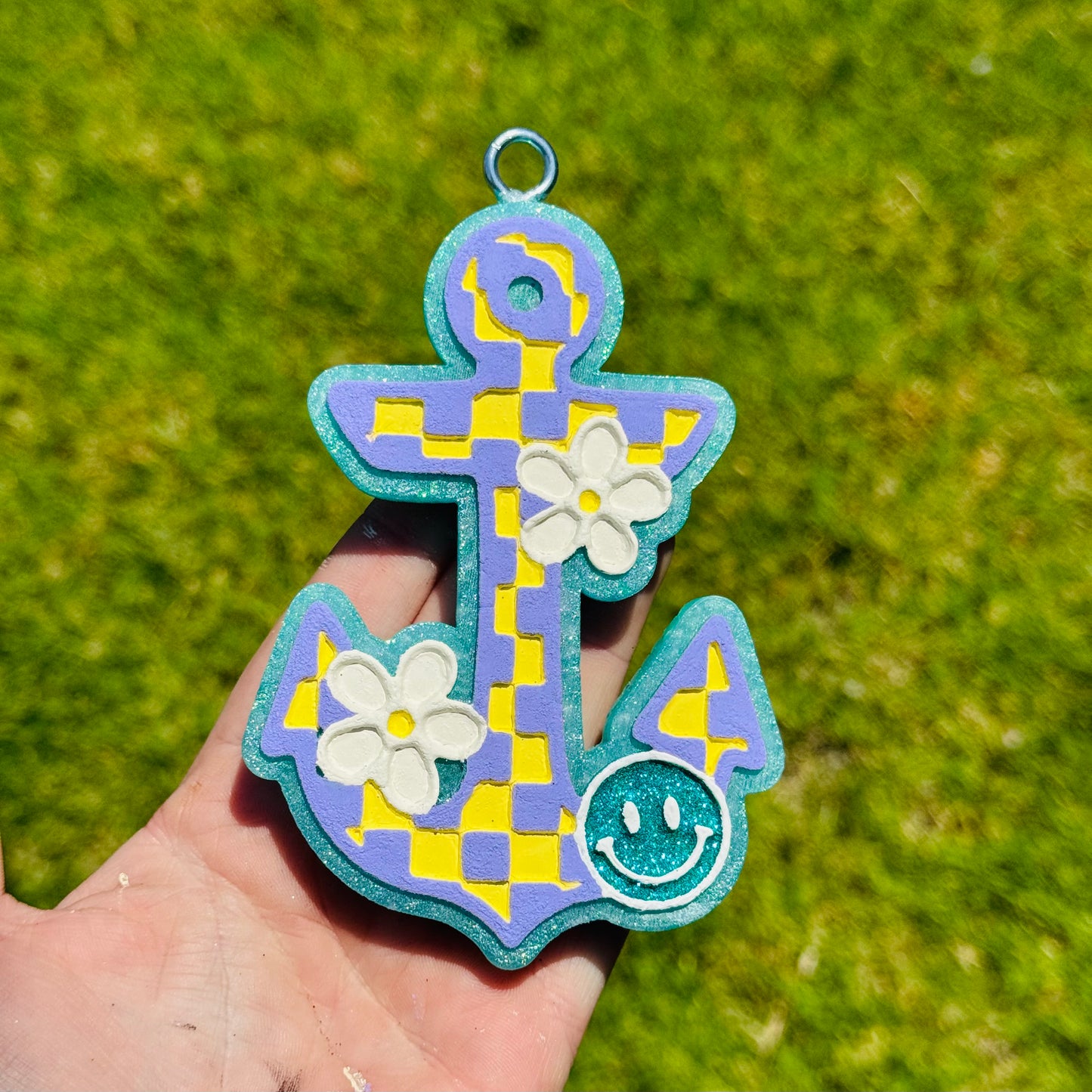 Custom Checkered Floral Anchor