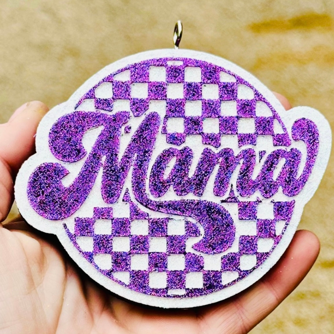 Custom Checkered Mama Circle