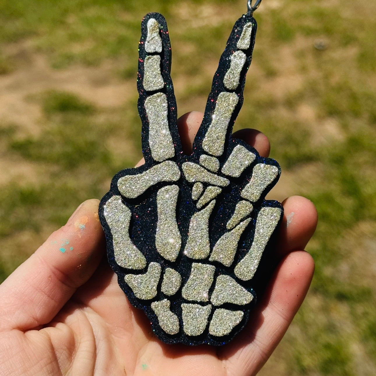 Custom Skeleton Peace Sign