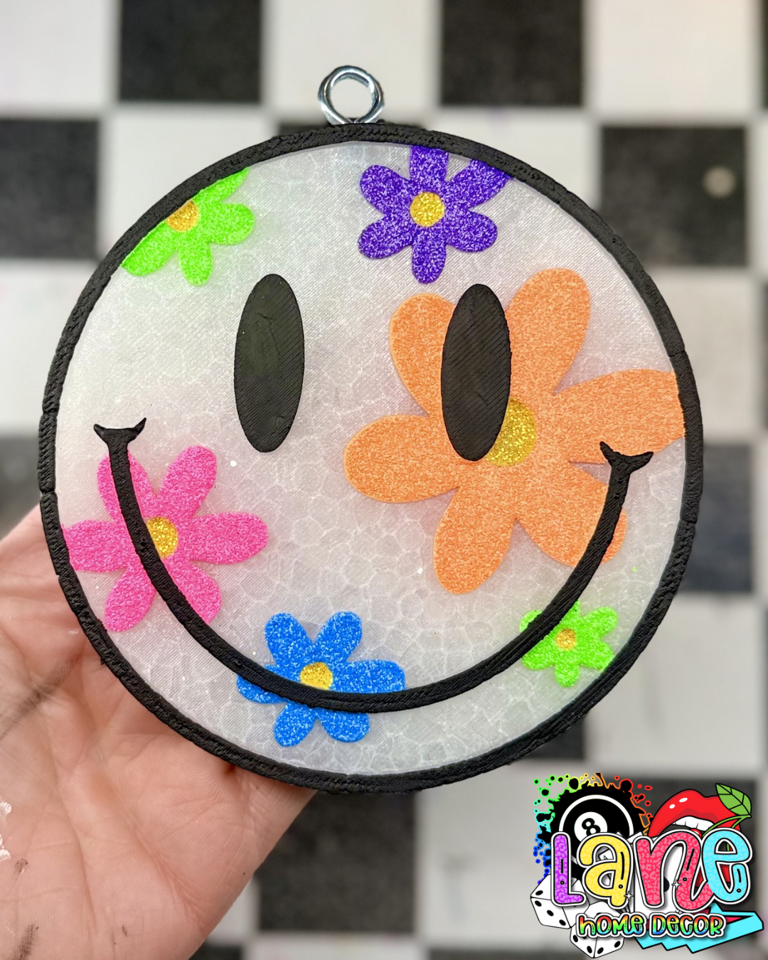 Custom Floral Smiley