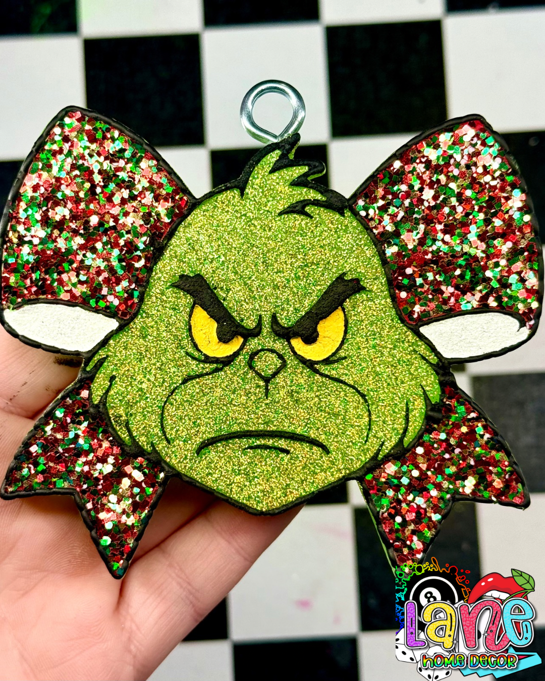 Custom Grumpy Grinch Bow