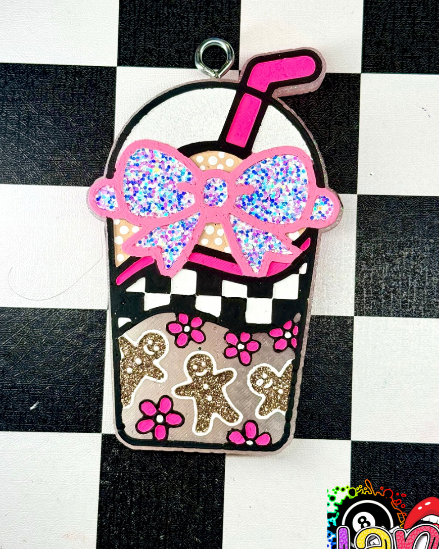 Custom Gingerbread Checkered Coffee