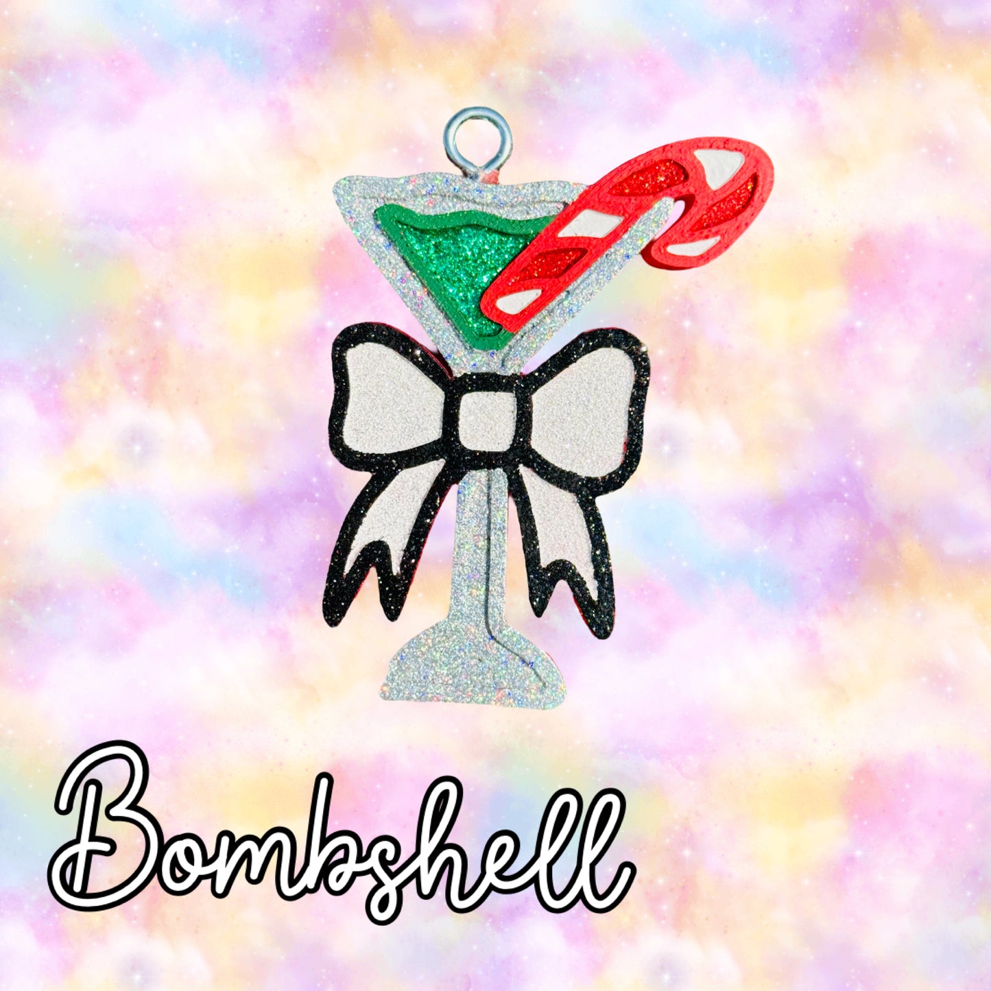 Christmas Martini Glass RTS