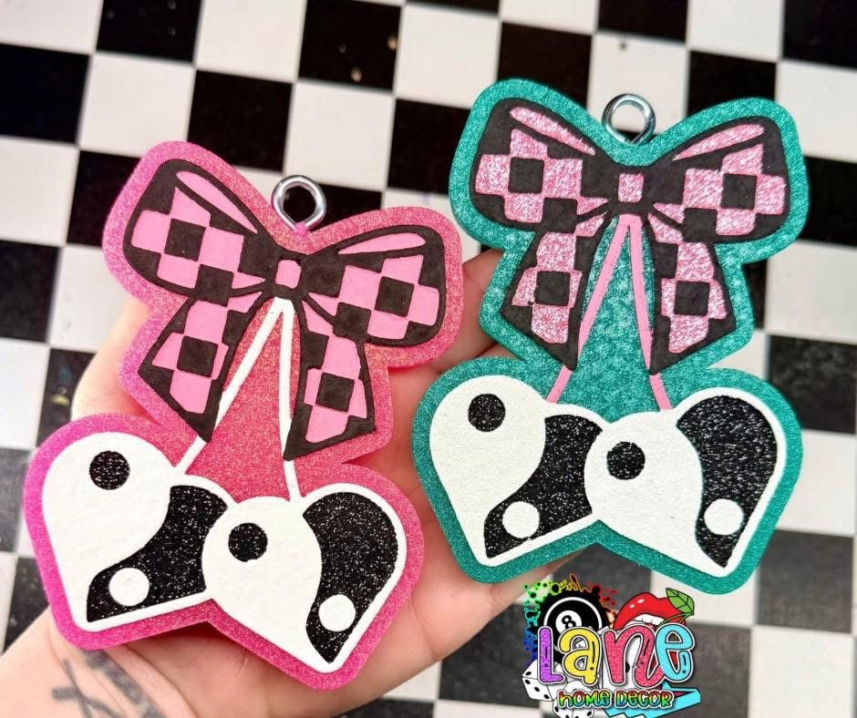 Custom Yin Yang Cherries w/Check Bow