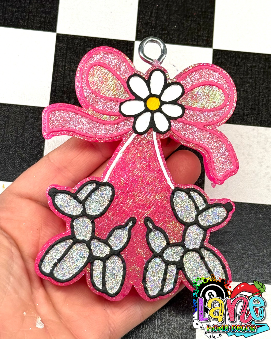Custom Balloon Dog Cherries w/Bow