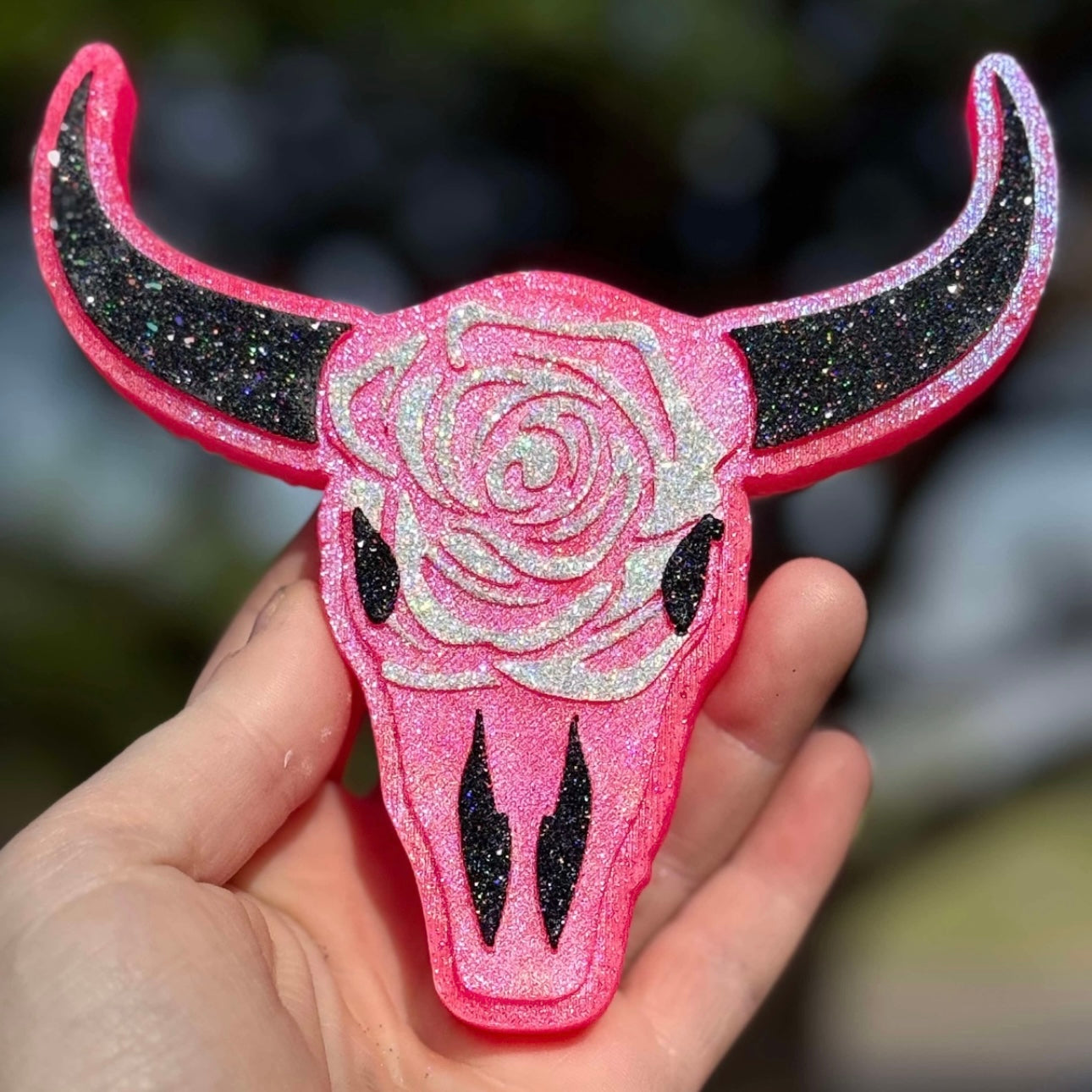 Custom Rose Bull Skull
