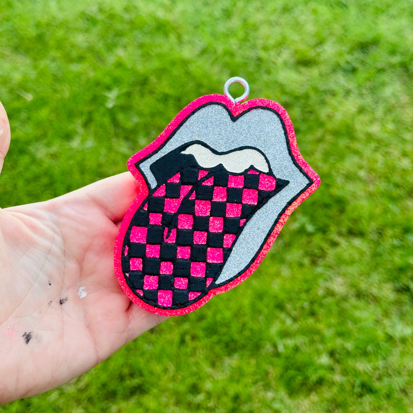 Custom Checkered Tongue Out