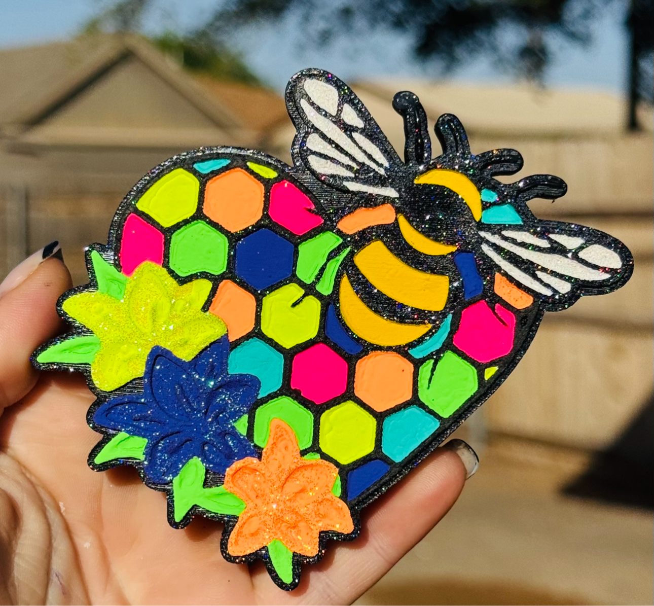 Custom Honey Comb With Bee