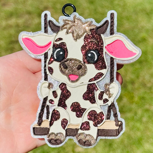 Custom Cow On A Swing