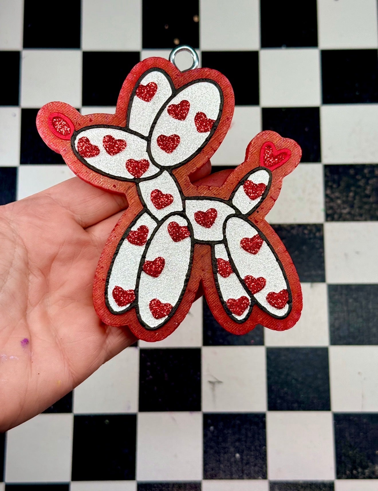 Custom Balloon Dog With Hearts