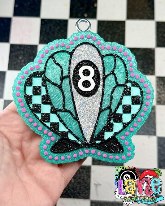Custom Turquoise 8 Ball Clam