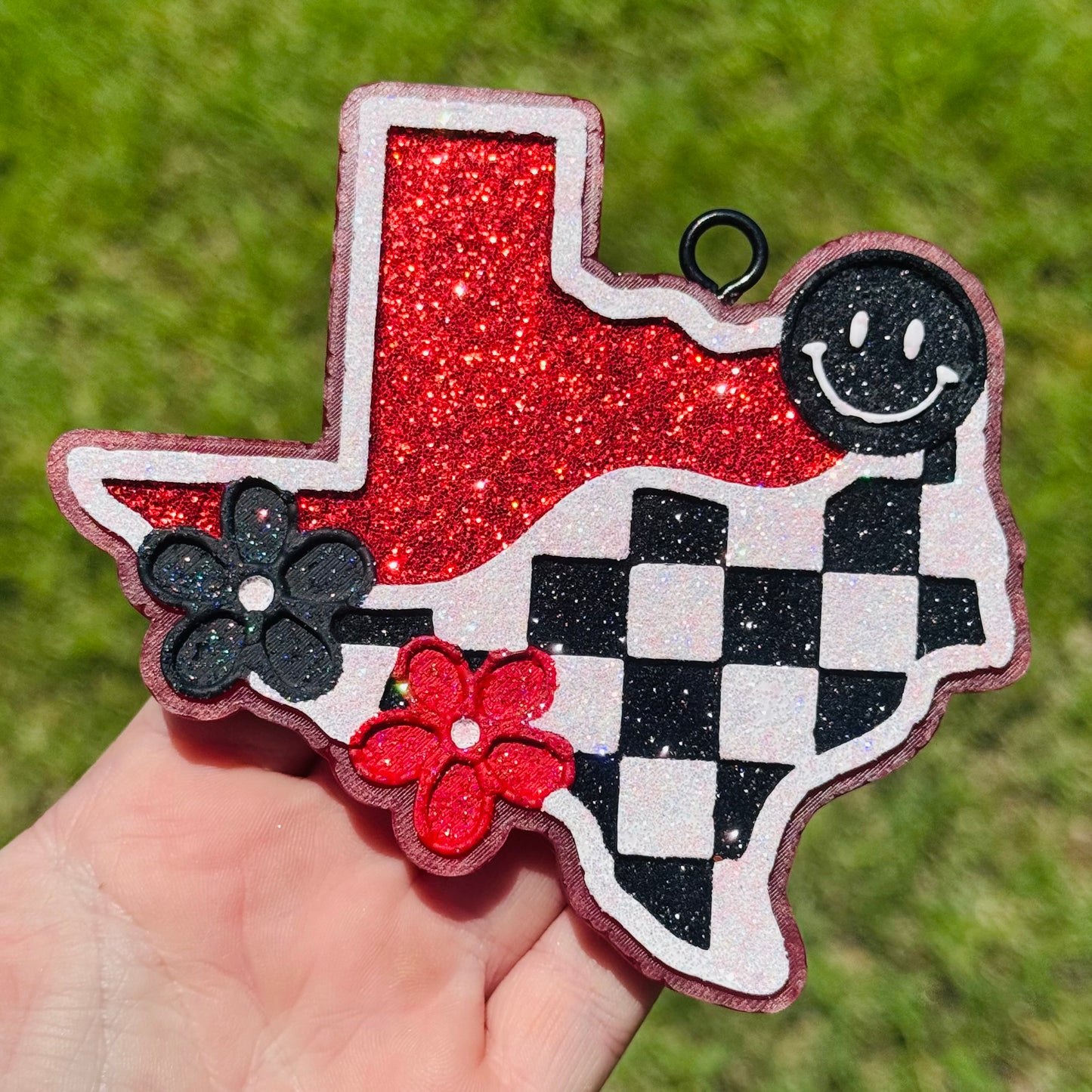 Custom Groovy Checkered Texas