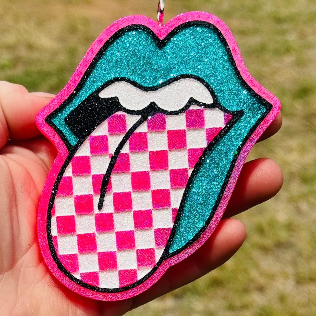 Custom Checkered Tongue Out