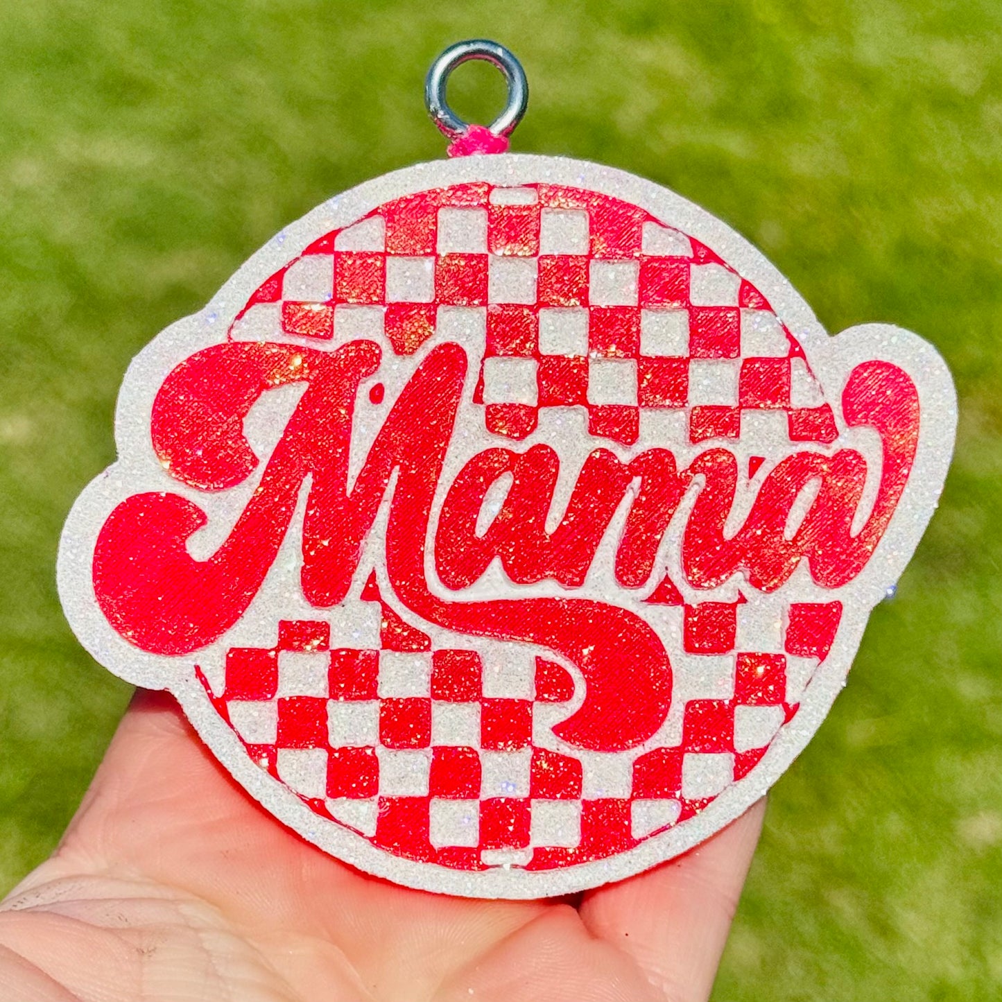 Custom Checkered Mama Circle