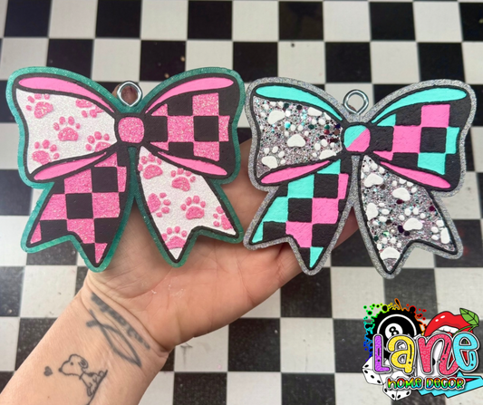 Custom Paw Print Bow