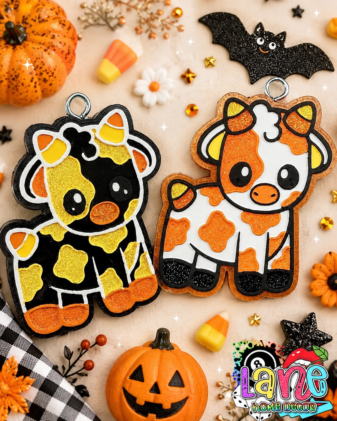 Custom Candy corn cow