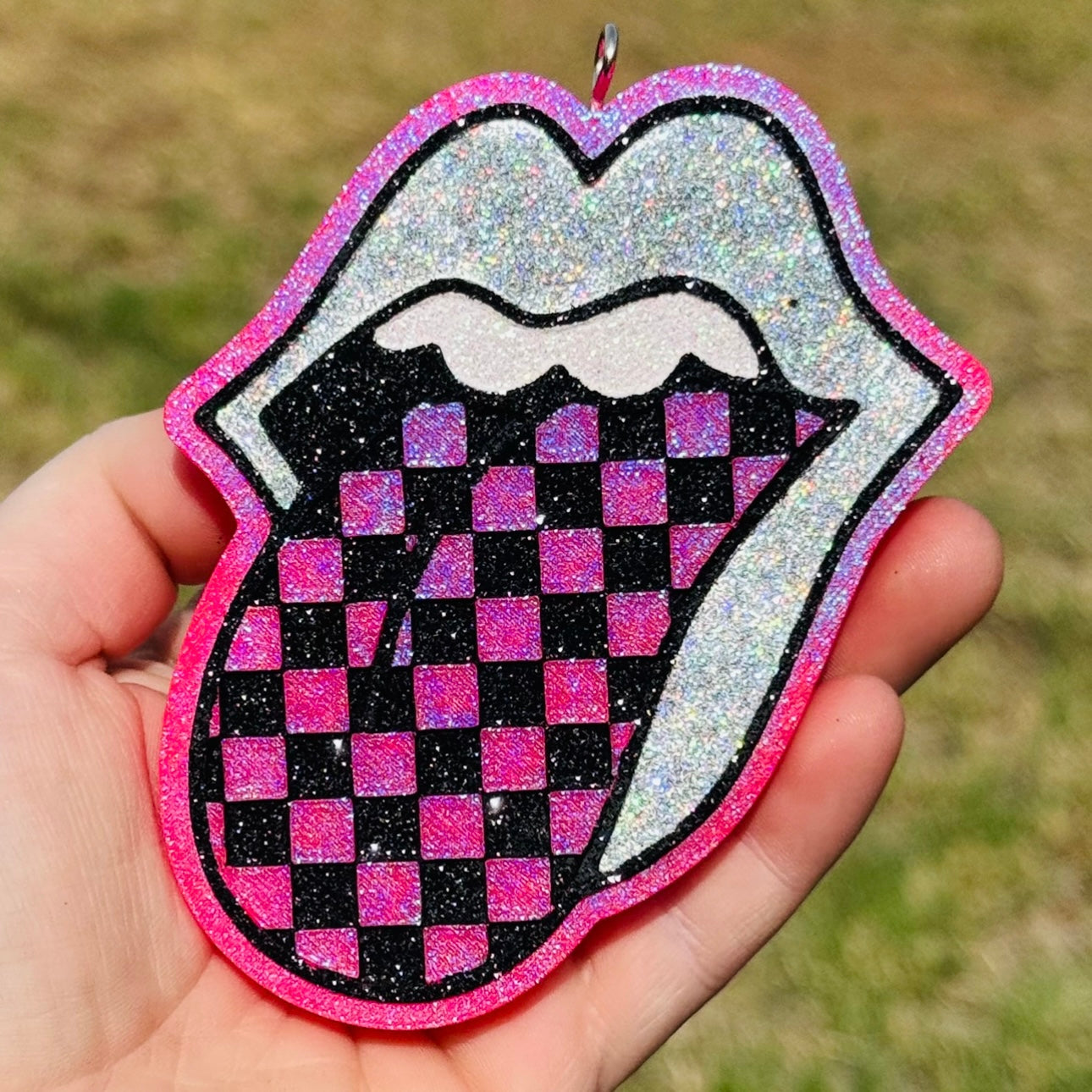 Custom Checkered Tongue Out