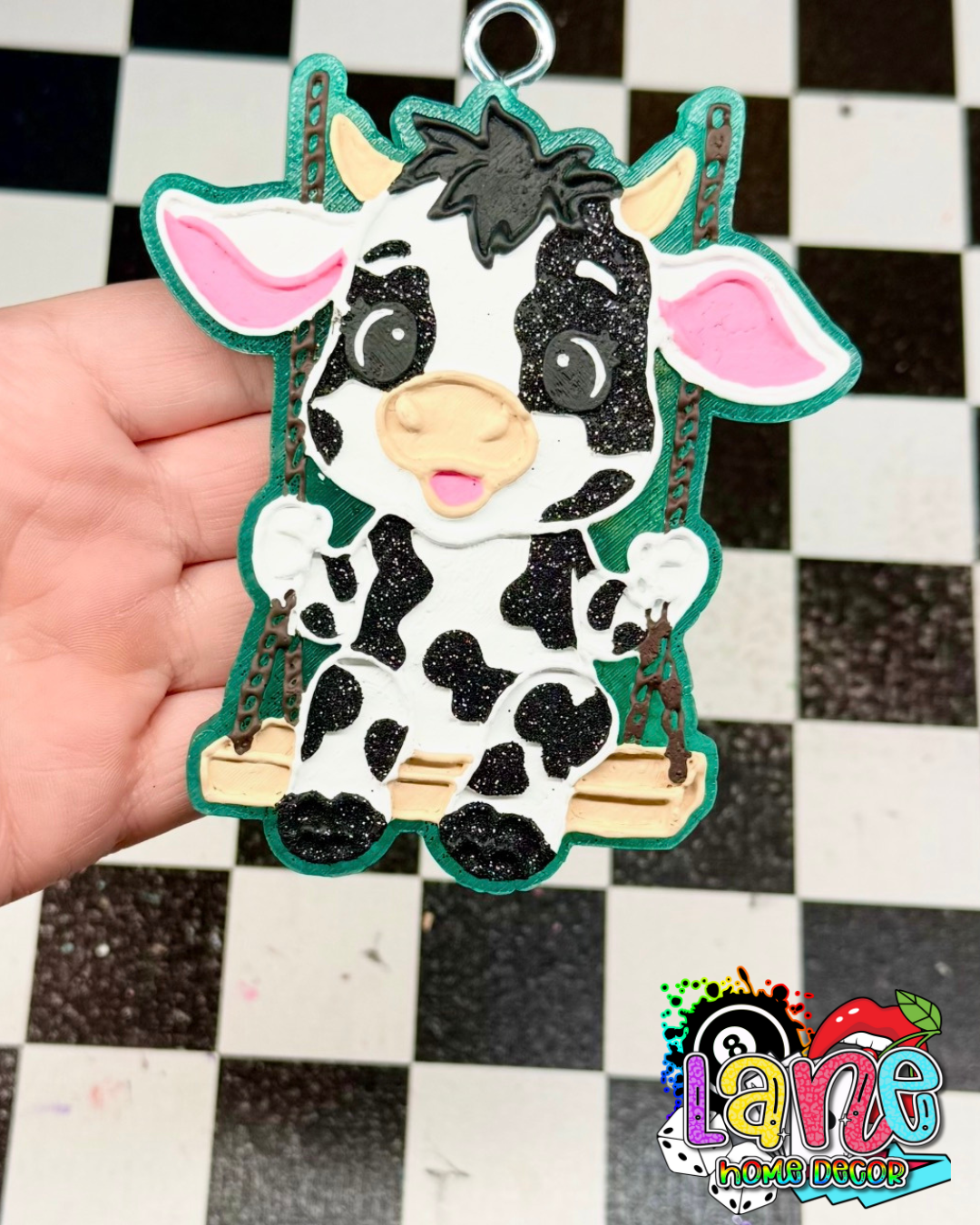Custom Cow On A Swing