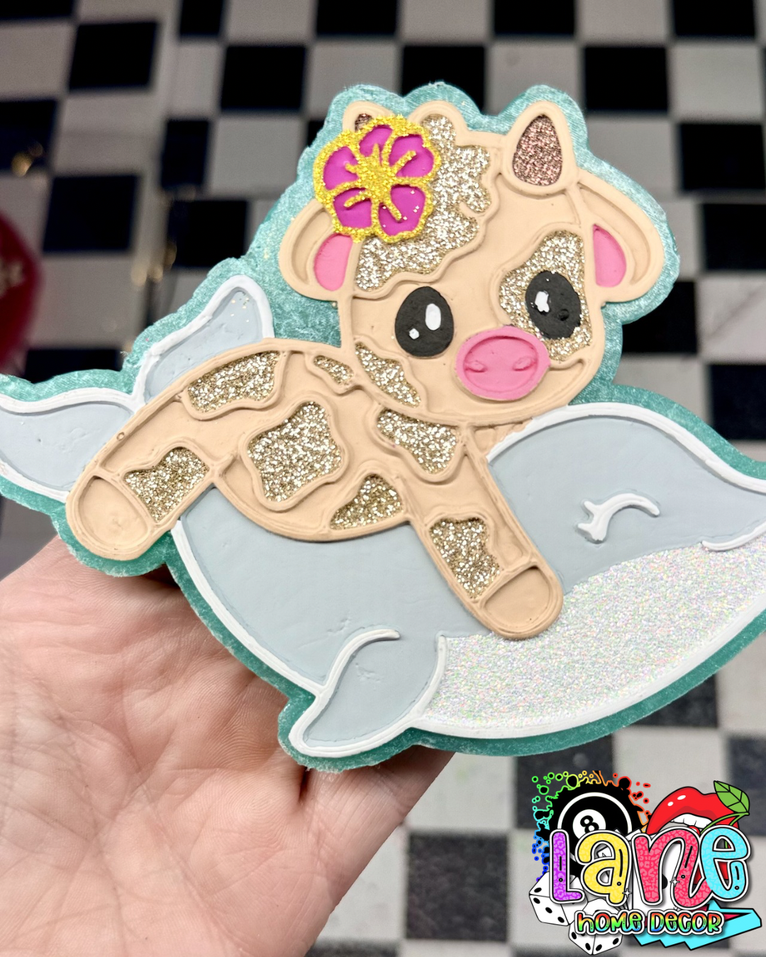 Custom cow riding dolphin