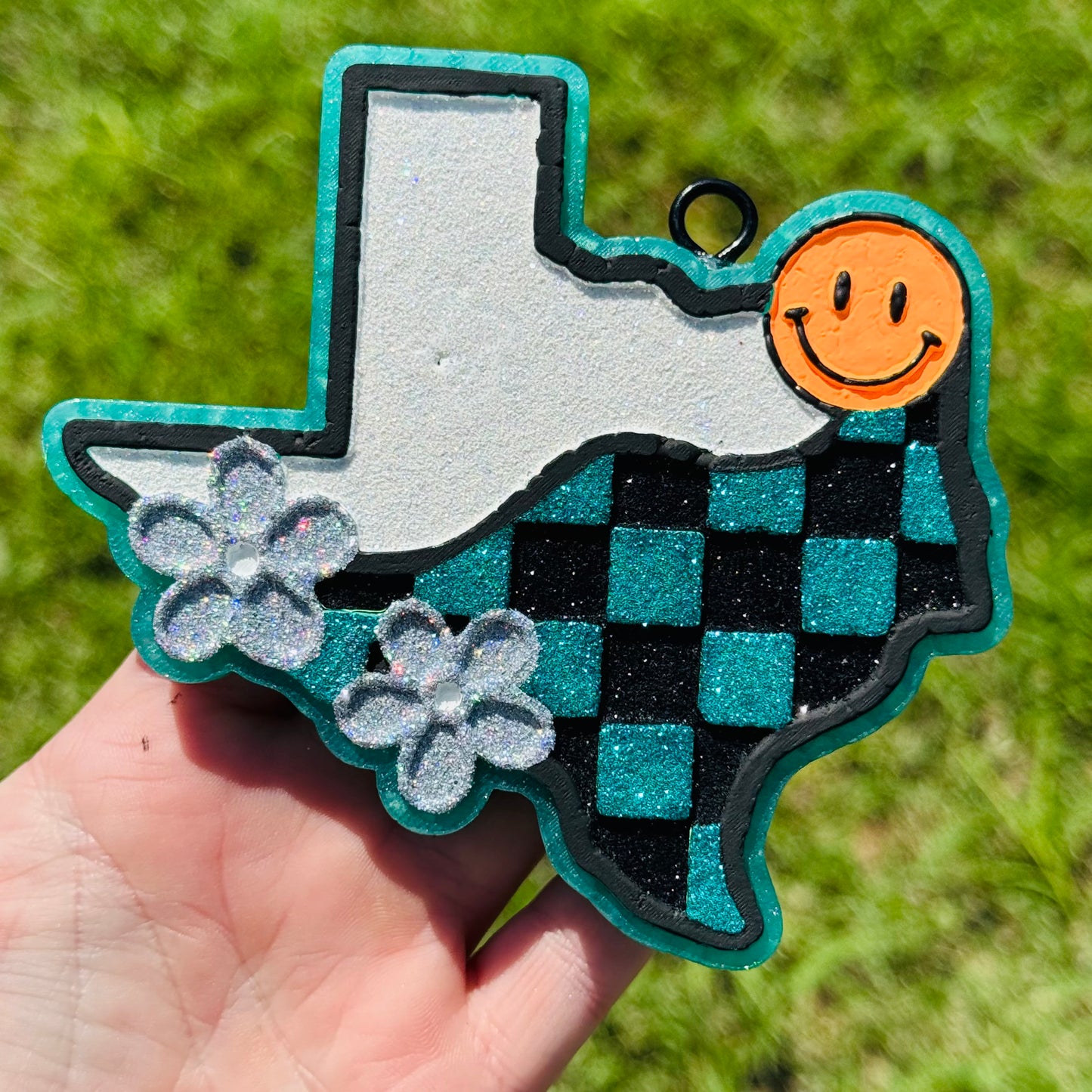 Custom Groovy Checkered Texas