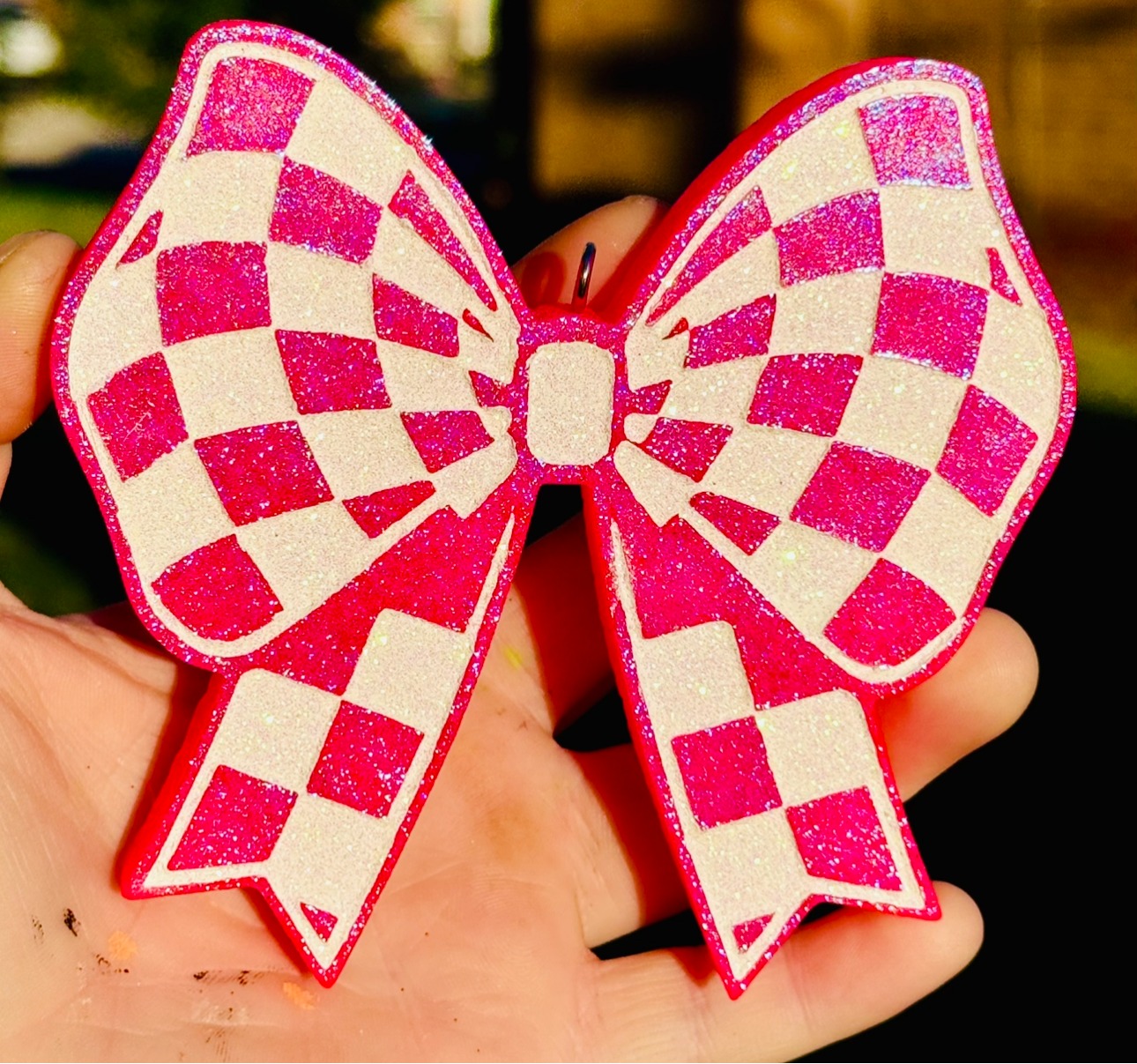 Custom Checkered Bow