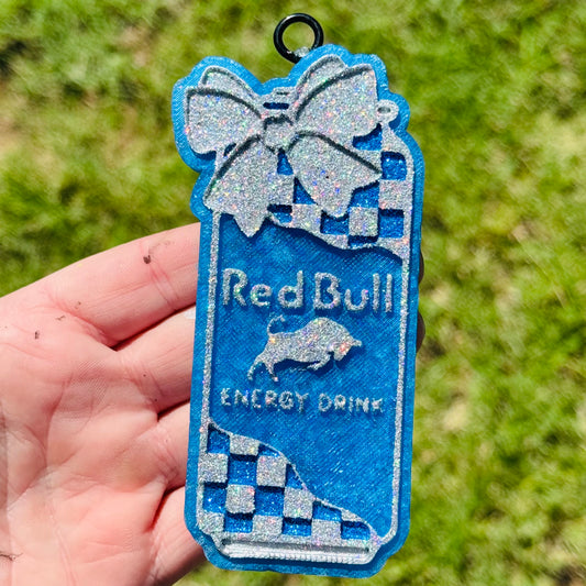 Custom Checkered Red Bull With Bow