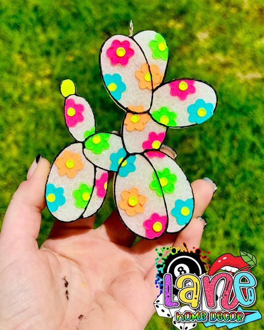 Custom Floral Balloon Dog