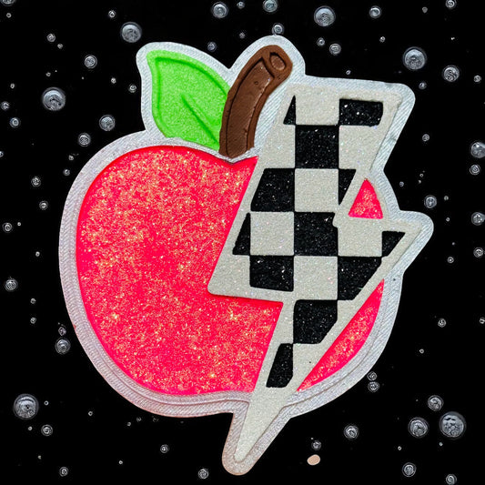 Custom Checkered Lightning Bolt Apple