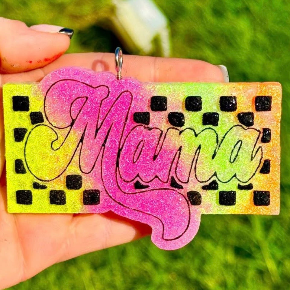 Custom Checkered Mama Rectangle