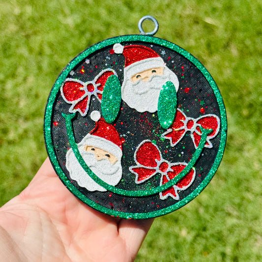 Custom Santa & Bows Smiley