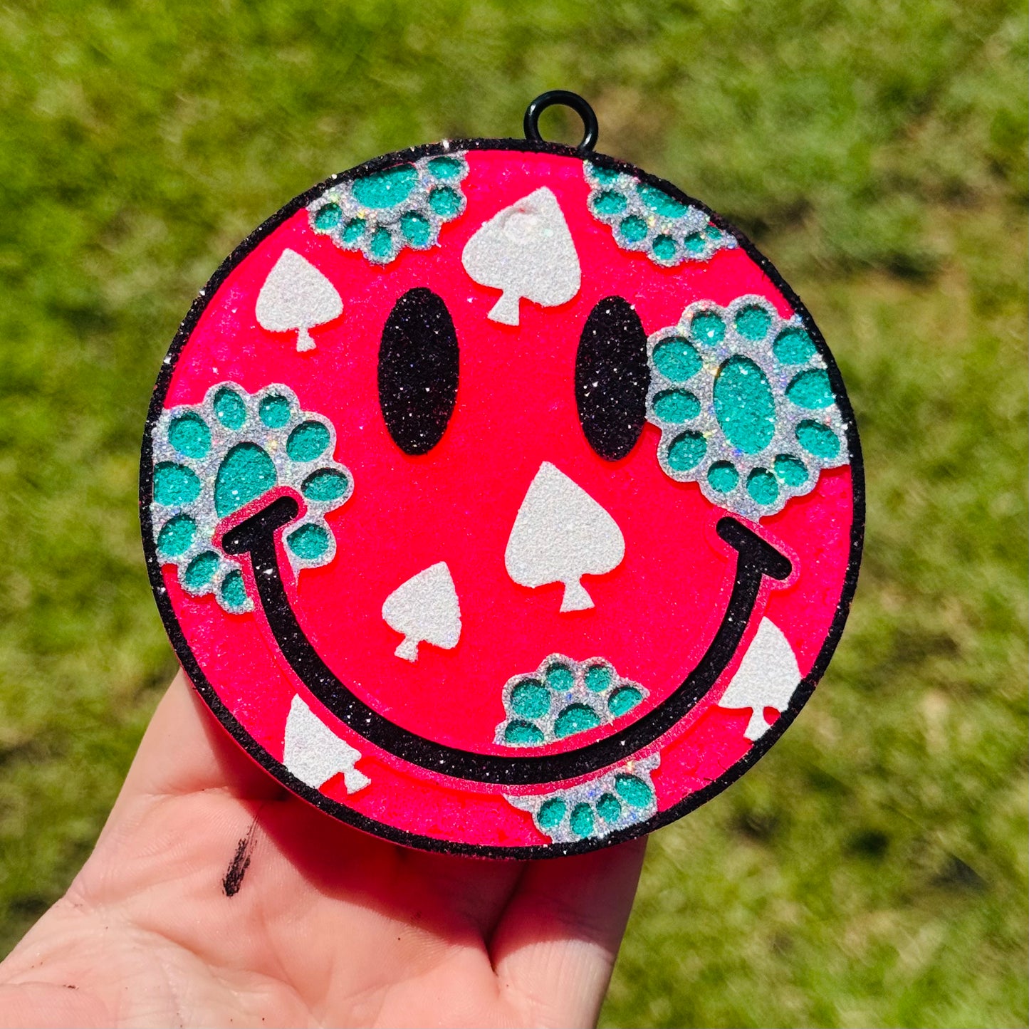 Custom Concho Smiley With Spades