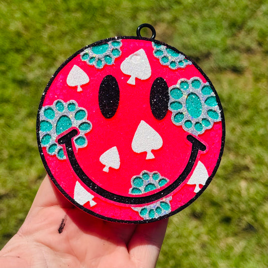 Custom Concho Smiley With Spades