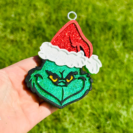 Custom Grinch With Santa Hat