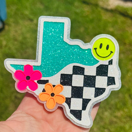 Custom Groovy Checkered Texas