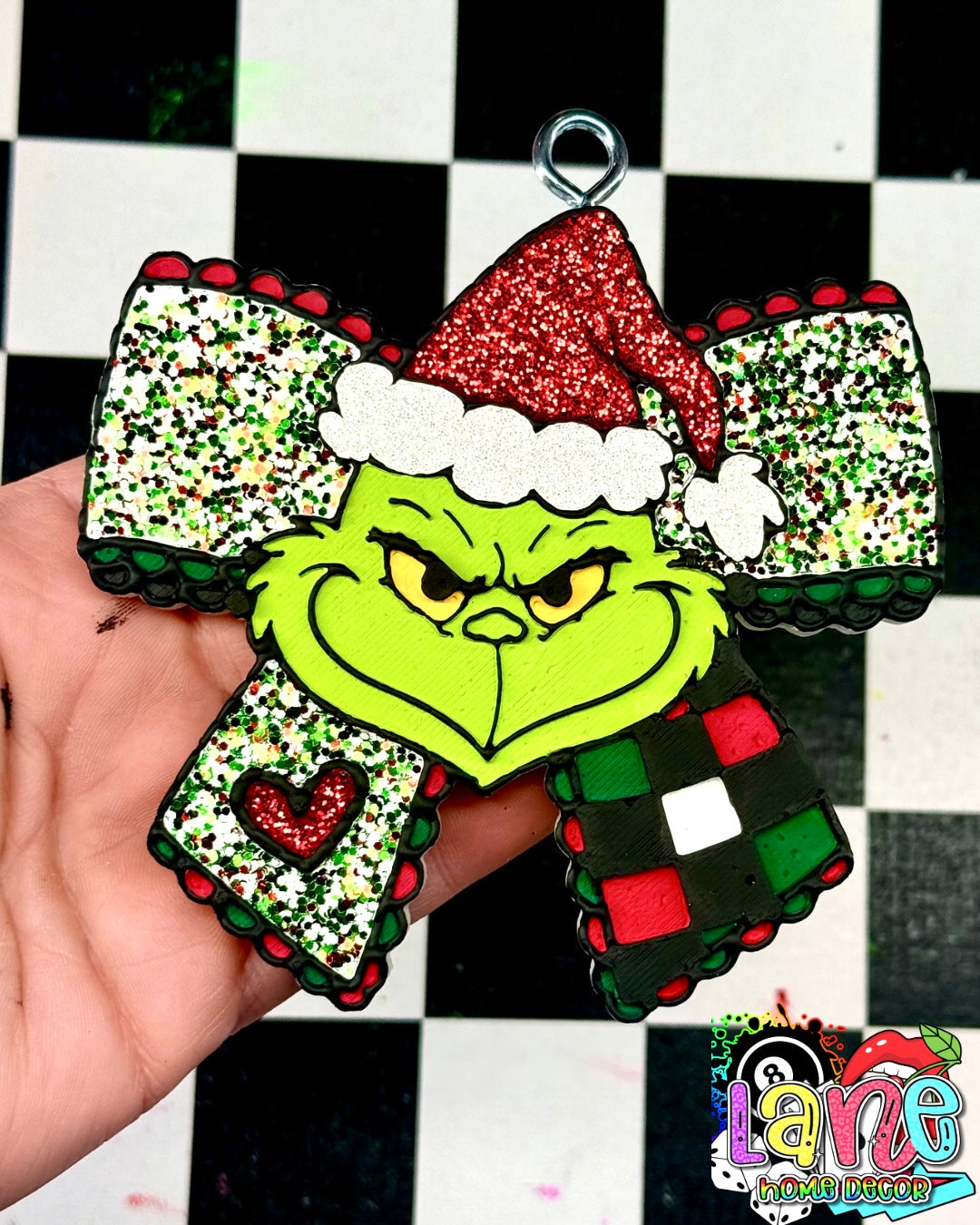 Custom Check Grinch Bow