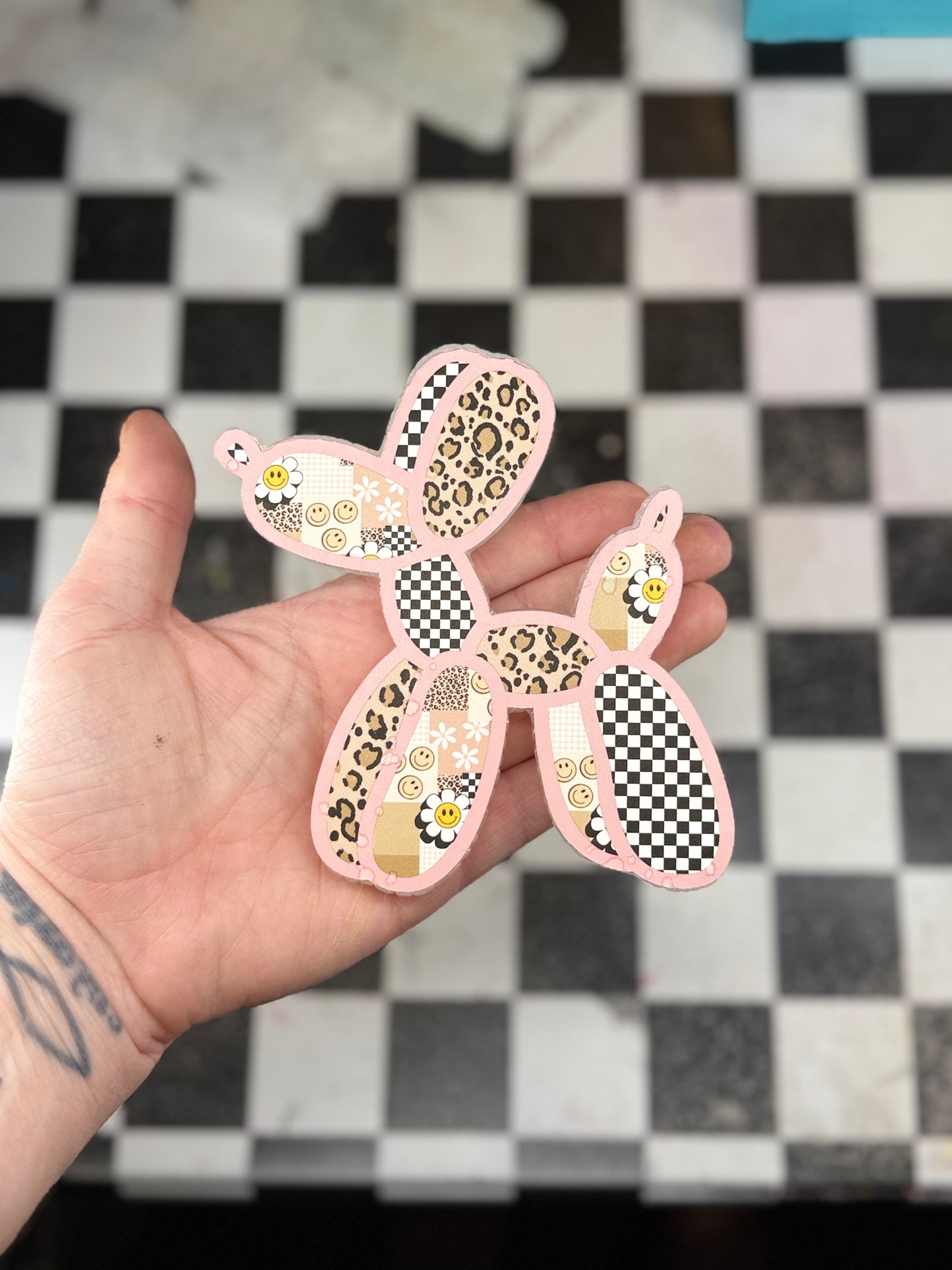 Cardstock ballon dog RTS • baja cactus blossom