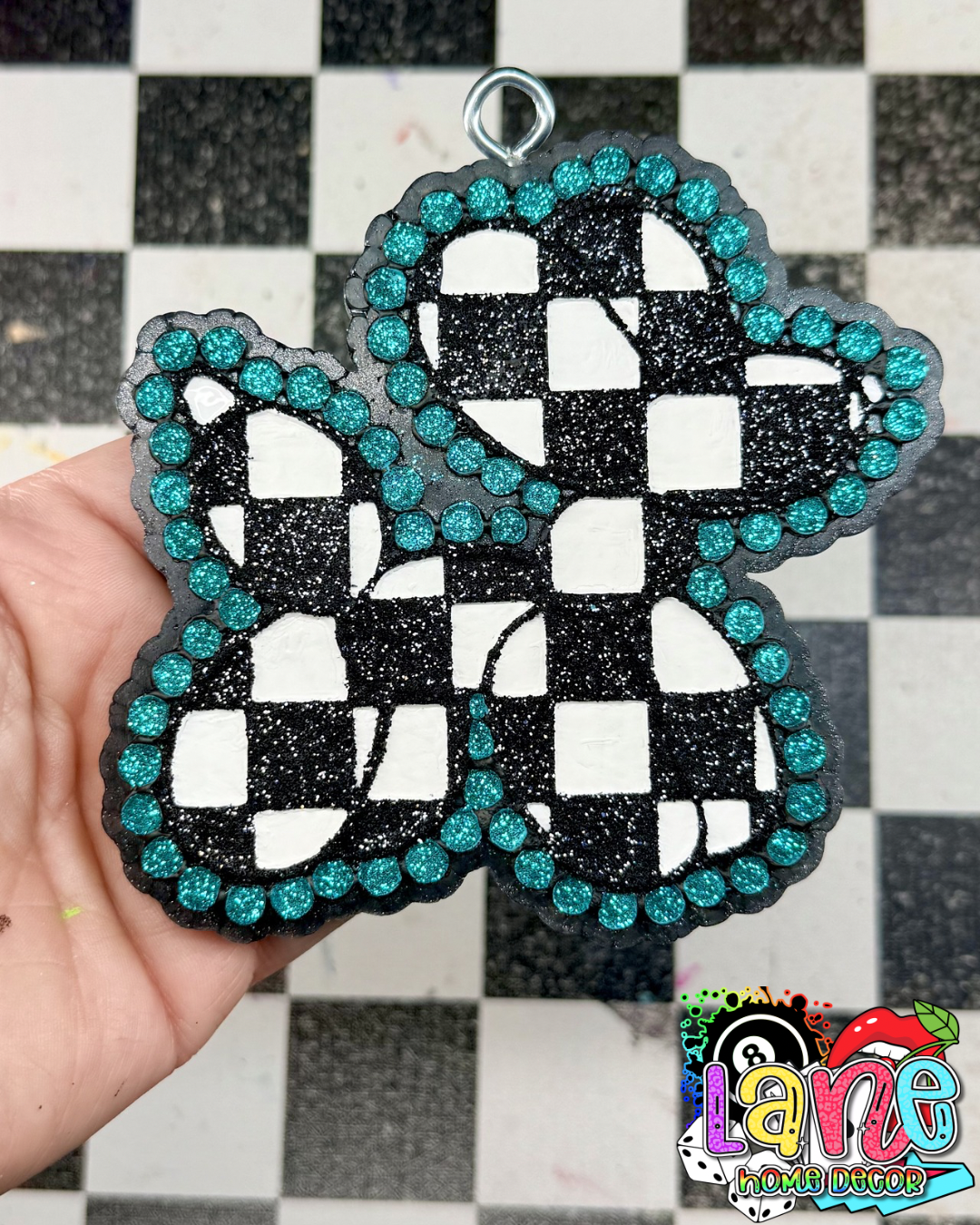 Custom Jeweled/Check Balloon Dog