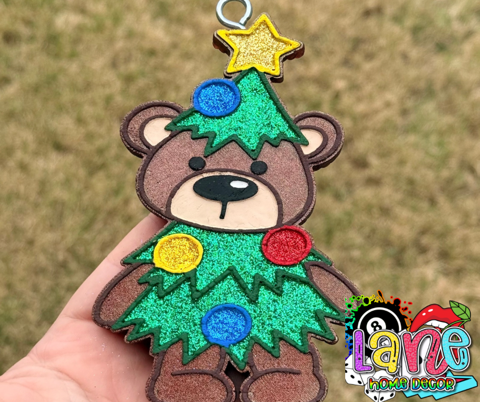 Custom Christmas Tree Bear