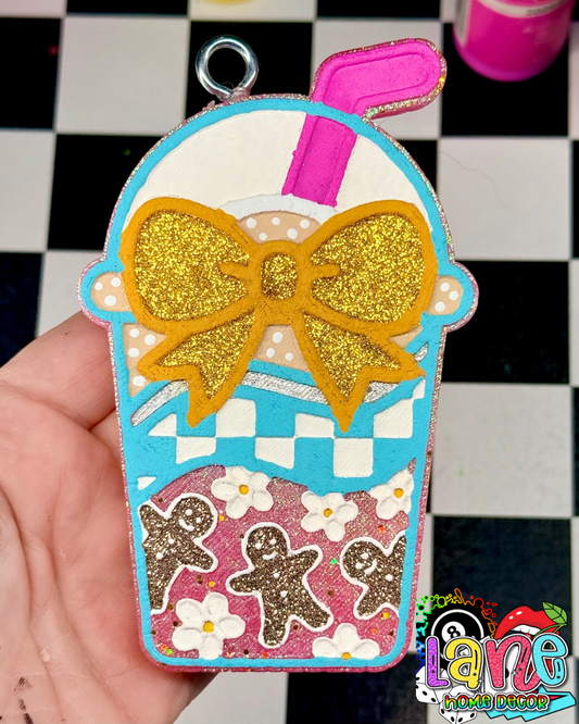 Custom Gingerbread Checkered Coffee