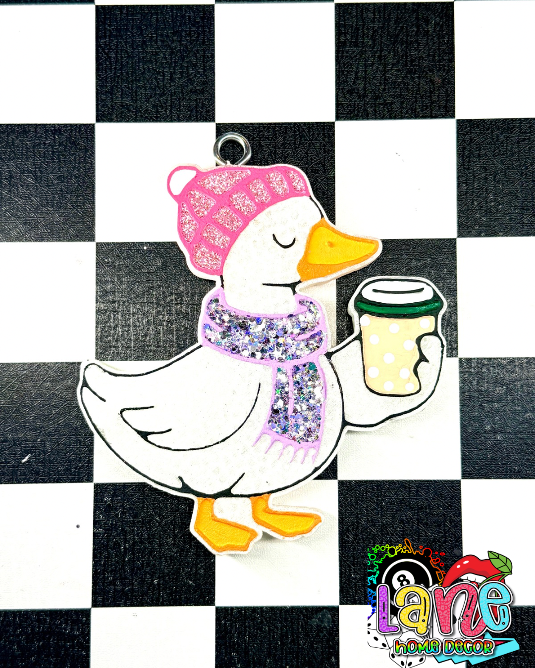 Custom Fall Goose w/coffee