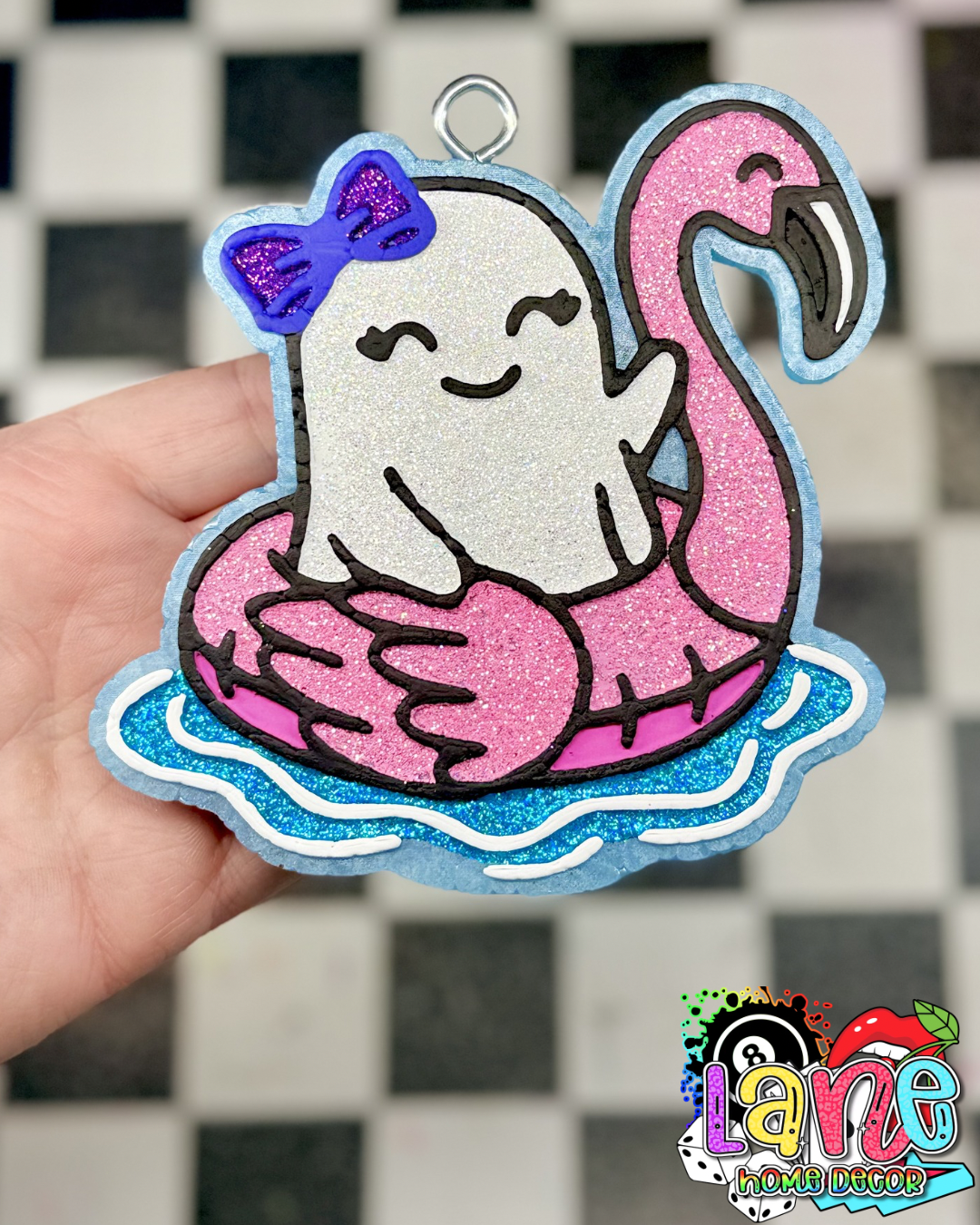 Ghost in a flamingo float RTS • pink sugar
