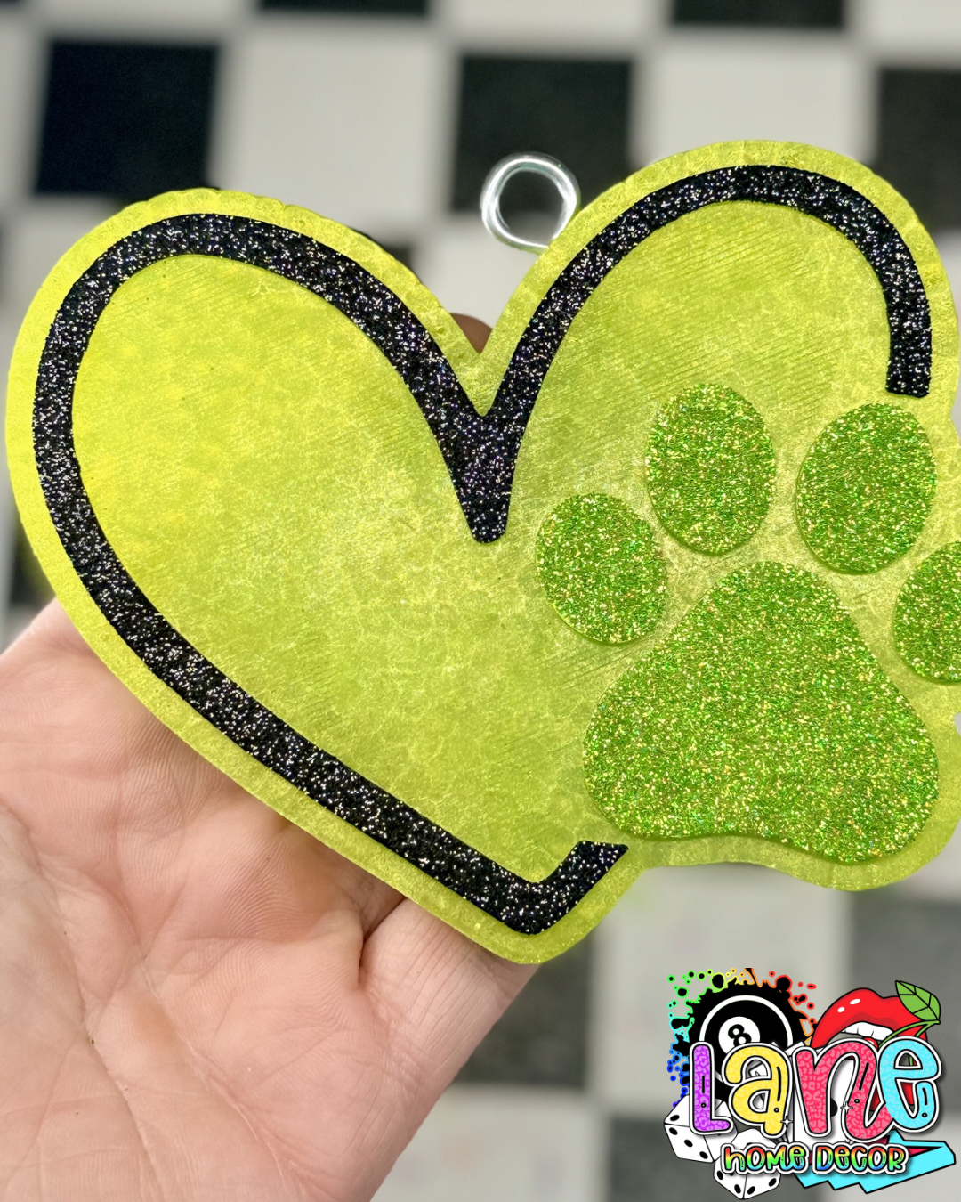 Heart w/paw print RTS • fruit loops