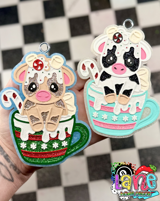 Custom Christmas Cow