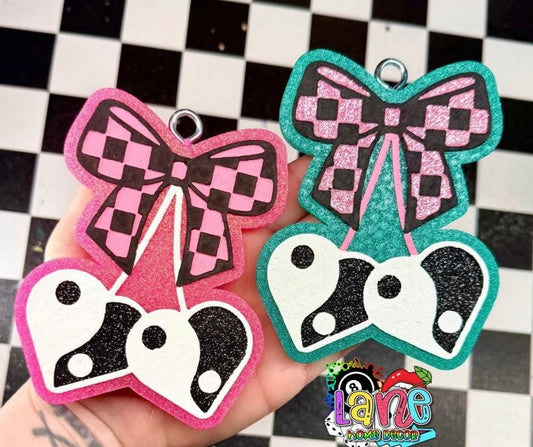Custom Yin Yang Cherries w/Check Bow